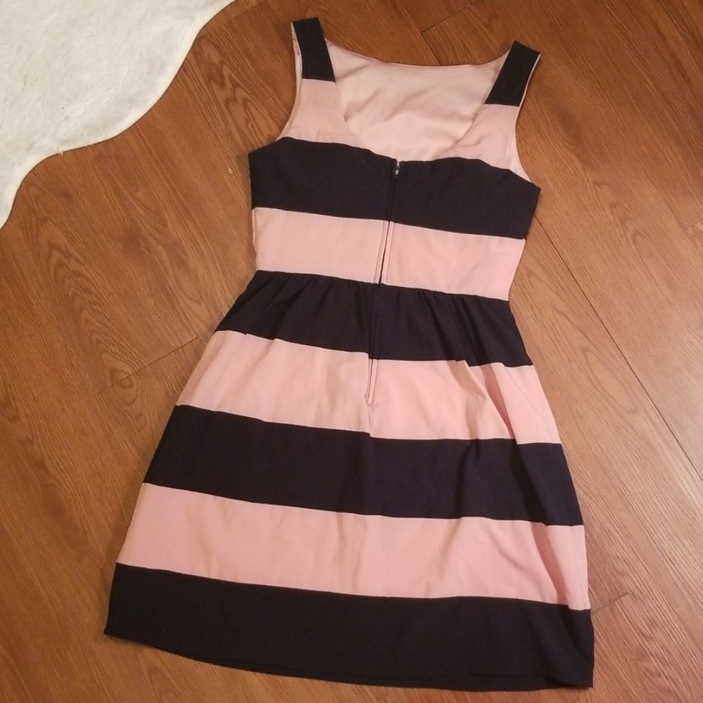Rockabilly Pinup 7/8 B Darlin Striped Dress Casual - Picture 5 of 8